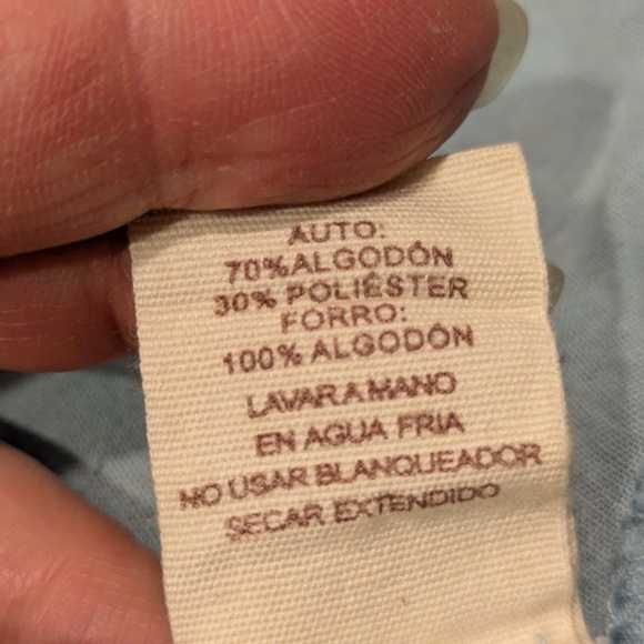 Hem & Thread Blue Striped V Neck Pullover Drawstring Waist Dress Women's Large - Picture 12 of 12